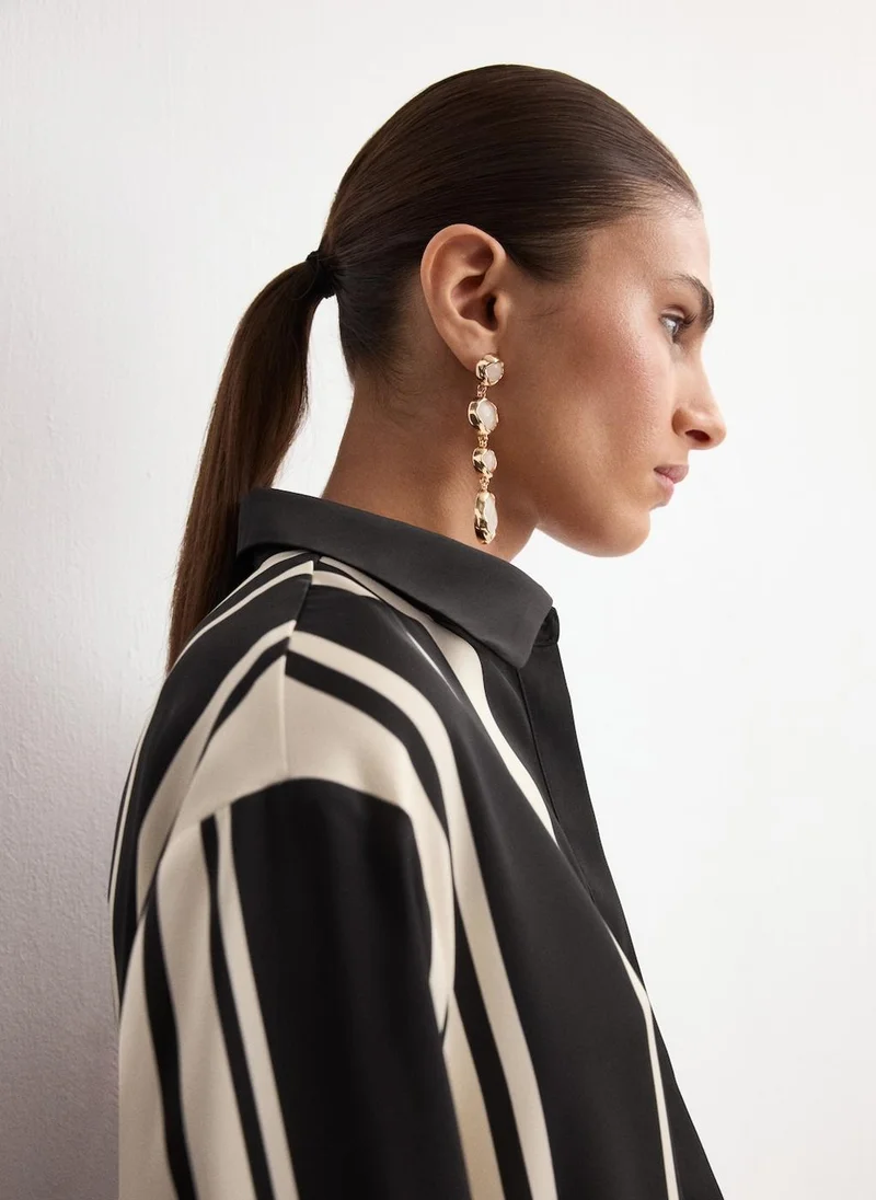 مانجو Satin print blouse
